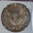 Frankreich France ECU aux Palmes 1695 (9) Rennes Ludwig Louis XIX. 1643 - 1715 Wappen Frankreich Palmwedel Pop 1 NGC in 55 NGC AU 55 overstrike