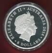 Australien 8 Dollar Silbermünze - 5 oz Silver Proof Coin OVP 2014 The Land Down Under Serie - Great Barrier Reef - Flugzeug Proof colorated with original packaging