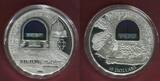 Cook Islands 10 Dollar Silbermünze 2015 Windows of Heaven - Dominus Flevit - Jerusalem - Altar Window Prooflike with glass inlay, box & coa