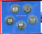 Deutschland 5 x 10 Euro Silbermünzen 2006 Silbergedenkmünzenset mit diversen Motiven proof like in blister with carton