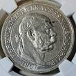 HUNGARY Österreich Ungarn KuK Monarchie 5 Korona 1907 KB 40 Jahre Krönung von Franz Joseph I. ohne UP, Kremnitz NGC AU 58 Toning Spot