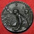 Germany Deutschland Karl Götz Medaille Gußeisen Medaille Cast Iron Medal 1917 Friedensresolution des Deutschen Reichstages Friedrich Ebert mit Palmzweig RAR USA almost as cast blackened