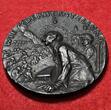 Germany Deutschland Karl Götz Medaille Gußeisen Medaille Cast Iron Medal 1917 Friedensresolution des Deutschen Reichstages Friedrich Ebert mit Palmzweig RAR USA almost as cast blackened