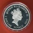 Tuvalu 1 Dollar Silbermünze - 1 oz Silver Proof Coin 2011 Giant Panda - Wildlife in Need Serie Proof colorated with original packaging