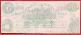 State of Alabama Konföderierte Staaten 5 Dollars Banknote Confederate States of America 5 Dollars The State of Alabama 1864 Sklaventreiber AU+