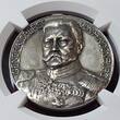 1. Weltkrieg Kaiserreich Preußen Silvermedal Silbermedaille 1914 Befreiung Ostpreußens Tannenberg Hindenburg Ultra high Relief NGC AU 58 mattte