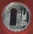 Cook Islands 10 Dollar Silbermünze 2013 Windows of Heaven - Notre-Dame Chartres Cathedral - Window of the Blue Virgin Prooflike with glass inlay, original packaging