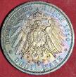 Hessen Darmstadt 3 Mark 1910 Ernst Ludwig, Überdurchschnittlich USA AU/Unc nice toning