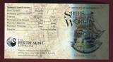 Tuvalu 1 Dollar Silbermünze 1 Unze mit Farbauflage 2012 Ships that changed the World- U.S.S. Constitution PP in Box, Umkarton & Zertifikat