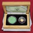 Barbados 1 Dollar Goldmünze & 10 Dollars Titanmünze 2020 First Titanium Panda Collection BU/ Prooflike colorated with box & coa