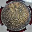 Deutschland Germany Kaiserreich Bemen 5 Mark 1906 J Freie und Hansestadt Stadtwappen NGC MS 63 amazing Toning