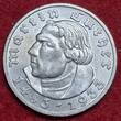 Germany Deutschland 1933 - 1945 5 Mark 1933 D 450. Geburtstag von Martin Luther USA Nice UNC min scr. And almost invisible lines