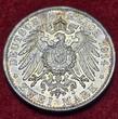 Württemberg State of German Empire 2 Mark Silbermünze Kursmünze 1914 ,Kursmünze, König Wilhelm II. J. 174 USA unc
