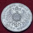 Württemberg 5 Mark Silbermünze 1913 Kursmünze, König Wilhelm II USA Unc Rev sm. Edgenicks