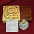 Niue Inseln Islands Mint of Poland 5 Dollars 2017 Amber Art Renaissance Antique finish amber inlay box coa slipcase