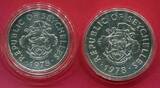 Seychellen 50 Rupees & 100 Rupees Silbermünzen 1978 Eichhörnchenfische & Weißschwanz-Tropikvögel BU in capsules
