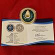 Barbados 5 Dollars 2018 Great White Shark Blue Emaeled High Relief Matte Antique finish Box and coa Carton