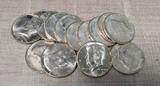 USA 20 x 1/2 Dollar - Half Dollar 1964 Kennedy Halbdollar in Original Münzrolle unc with original paper wrapping