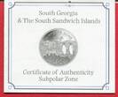 Südgeorgien Südliche Sandwichinseln 2 Pfund Silbermünze 2020 Die seltensten Silberunzen der Welt - Subpolare Zone (1 oz) proof in capsule with certificates
