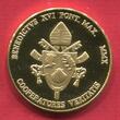 Vatikan Vatican KMS 1 cent - 2 Euro mit 1 Unze Gold 2010 MMX Papst Benedikt Benedict XVI. mit Caravaggio Goldmedaille Auflage nur 300 RAR Proof with original Packaging Box Coa Case