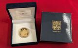 Vatikan 100 Euro Goldmünze 2014 Die Evangelisten: Markus - Pontifikat seiner Heiligkeit Franziskus Proof with original packaging