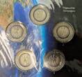 Bundesrepublik Deutschland 5 x 5 Euro Münzen Komplettsatz 2016 Blauer Planet Erde A,D,F,G & J Polymerring inkl. Briefmarken BU set with private packaging