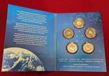 Bundesrepublik Deutschland 5 x 5 Euro Münzen Komplettsatz 2016 Blauer Planet Erde A,D,F,G & J Polymerring BU set, folder slightly used