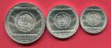 Mexiko 1, 1/2, 1/4 Onza 1993 Bajorrelieve de el Tajin - 3-Münzen-Set USA unc.