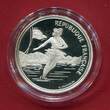 Frankreich 100 Francs Silbermünze 1989 Olympische Winterspiele 1992 Albertville - Eiskunstlauf proof in capsule, certificate & box