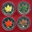 Kanada Canada 4 x 5 Dollars Silbermünzen 2007 Maple Leaf - Vier Jahreszeiten - Four Seasons Columns of Working Life (4 x 1 oz) unc in capsule, certificate & box