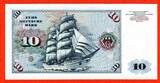 BRD, Deutsche Bundesbank 10 DM Deutsche Mark Banknote 1970 Segelschiff - Schiffsmotiv - Serie C ... A I-