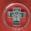 Mariannen, Mariana Islands 5 Dollar Silbermünze 2005 Papst Johannes Paul II. - Pope John Paul II. Proof partly gilded with capsule & German coa
