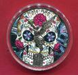 Mexiko 1 Onza Silber Plata Pura 2017 Dia de los Muertos (1 oz, Farbauflage, sehr selten / very rar) BU in capsule, certificate, orig. packaging