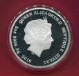 Tuvalu 2 Dollars Silber 2019 Star Trek™ - Enterprise & Crew (2 oz m. Farbauflage) proof in capsule with certificate, orig. packaging