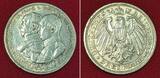 Mecklenburg Schwerin 3 Mark Silber 1915 A Jahrhundertfeier 100 Years Celebration USA AU min edgenick