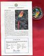 Korea, Nord Korea North 500 Won Silber coloriert 1995 Hellroter Ara Parrot - Fauna of Asia proof in capsule German COA