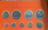 11,88 Dollars Silber-/Cu/Ni 1973 Coins of Cook Islands - Münzset 1 Cent bis 7,5 Dollar - 9 Münzen BU OVP