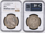 Württemberg Kaiserreich Germany 5 Mark Silber 1913 F Kursmünze, König Wilhelm II Standard Circulation Coin NGC MS 62
