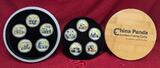 China 10 x 10 Yuan Silbermünzen - Silber - rar 2009-2018 Chinese Panda - Bamboo Frame Cycle - Glory Edition - 10 Jahrgänge Individual special finish with box & coa