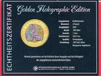 Großbritannien 2 Pounds Silber 2025 Golden Holographic Edition - Lion (1 oz, vergoldet, Hologramm) BU in Kapsel mit Reppa-Zertifikat