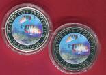 Somalia 10 (Cu/Ni) + 100 Shillings (Silber) Set coloriert 2003 Schutz der Meeresfauna - Oktopus - Set proof in capsule with certificate