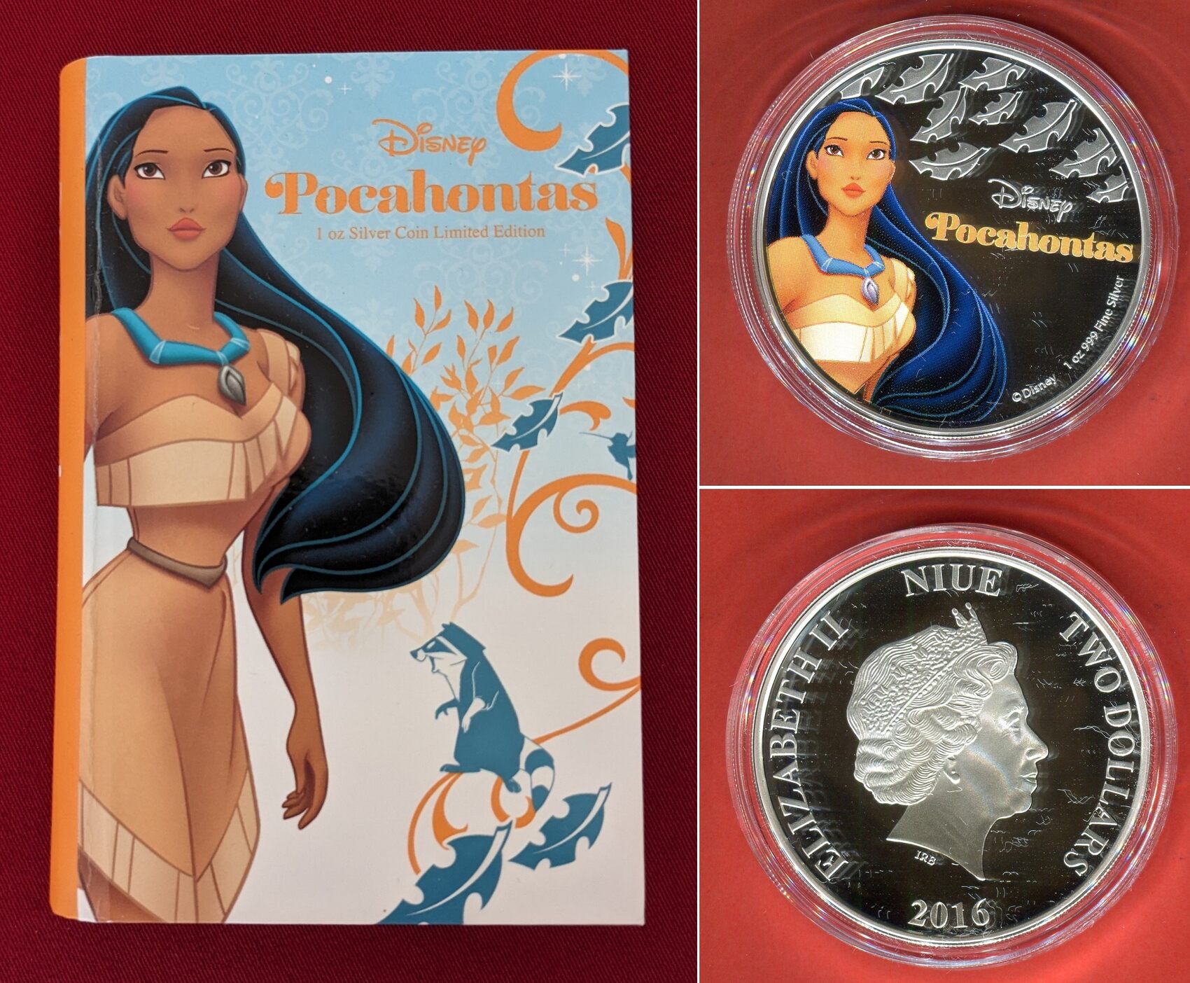 Niue Islands 2 Dollar Silberm nze 2016 Princess Pocahontas