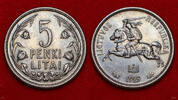 Litauen Lithuania 5 Litai Standard circulation coin -