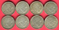 Drittes Reich III. Reich 8 x 5 Mark Silber Paul von Hindenburg - Lot -