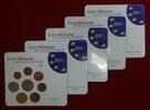 Bundesrepublik Deutschland KMS Komplett 5 Platten OVP Kursmünzensatz A, D, F, G und J, alle 5 Prägestätten -