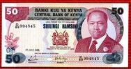 Kenya, Kenia 50 Shillingi Hamsini Kenia 50 Shillingi 1.Juli 1988, Präsidens Arap Moi, Flughafen -