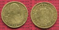 Columbia Kolumbien 8 Escudos Gold Ferdinand VII. Mzz. NR JF für Santa Fe de Bogota Picture