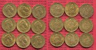 Preußen, State of Prussia German Empire 20 Mark Goldmünze Wilhelm II. Kursmünzen Investorenpaket 9 x Stück Picture