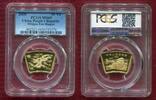 China Volksrepublik, PRC 50 Yuan 1/2 Unze Feingold Lunar G200Y Lunar Fächer, Fan Jahr des Drachen Year of the Dragon -