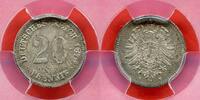 Germany-Empire 20 Pfennig Silber Deutsches Kaiserreich Kursmuenze, kleiner Adler -